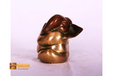 Brass Ganesha With Flute Sculpture- BS008 (8*11*9 in cm)