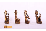 Thai Music Men Brass Sculpture- BS017  (10*12*6 in cm)