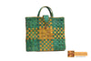 Metis Woven Natural Screwpine Leaf Shopper Bag with Flap-Design 1-Organic and Eco friendly