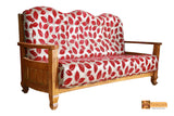 Dhaka Solid Teak Wood Sofa Set - (3+1+1) 5 Seater